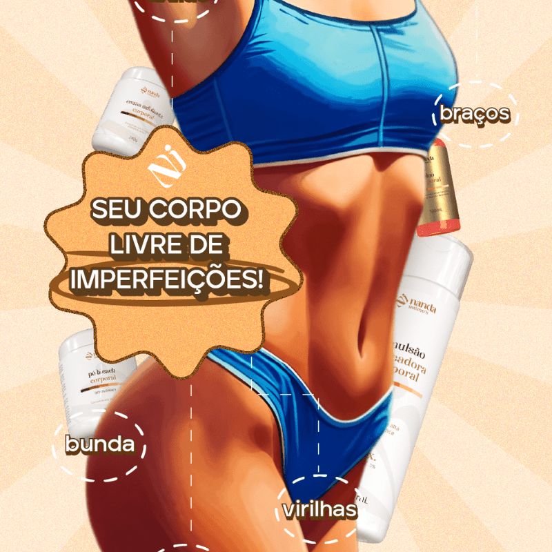 Kit Clareador Nanda Intimus + Depilador Anti Foliculite - Tratamento Definitivo