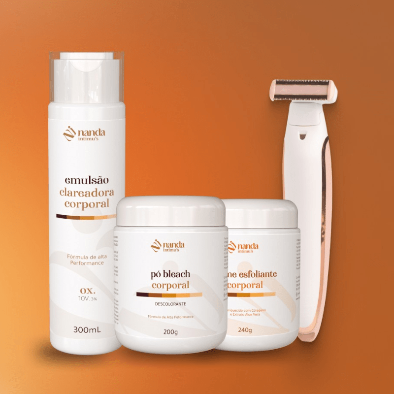 Kit Clareador Nanda Intimus + Depilador Anti Foliculite - Tratamento Definitivo
