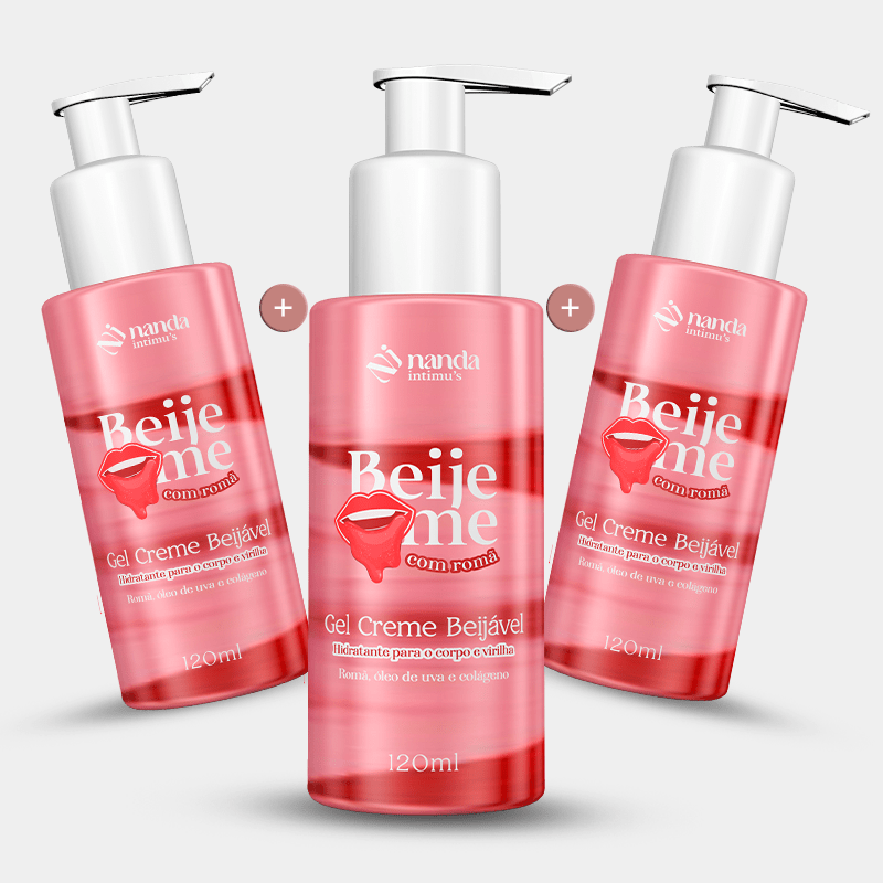 Kit com 3 Beije Me - Gel Beijável Nanda Intimus